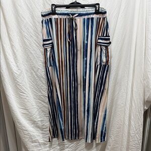 Robert Louis Multicolor Striped Maxi Skirt